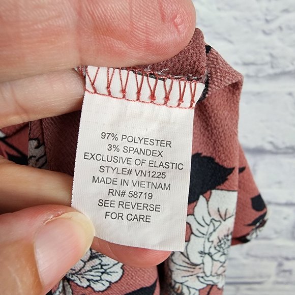 Lapis & Lillies Womens Size Large Off the Shoulder Pink Floral Tiered Midi Dress - Picture 3 of 13